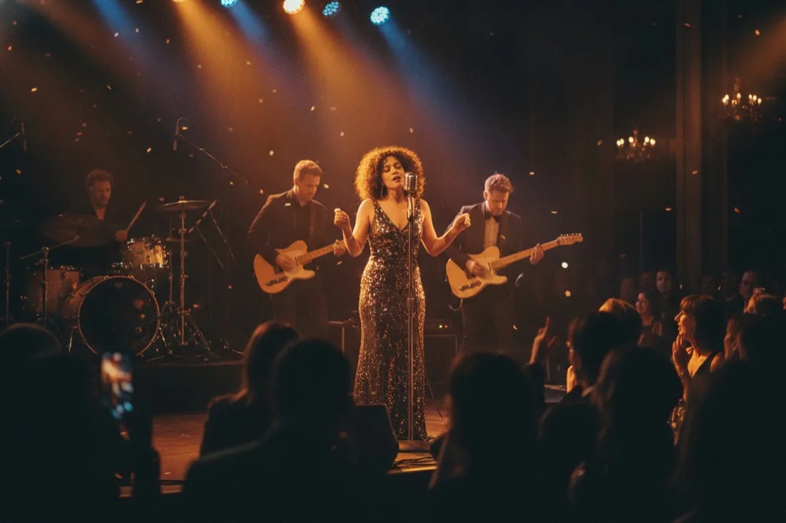 A live band performing at an event